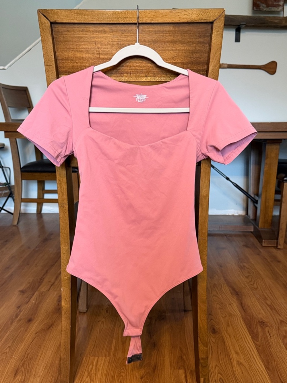 Pink Girls' One-Piece Bodysuit - Square Neck